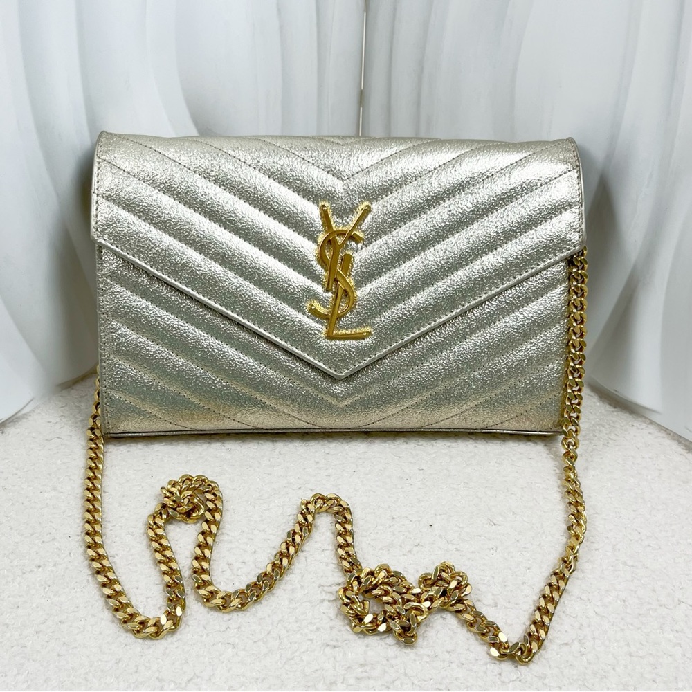 Saint Laurent YSL CLASSIC CASSANDRE CHAIN WALLET